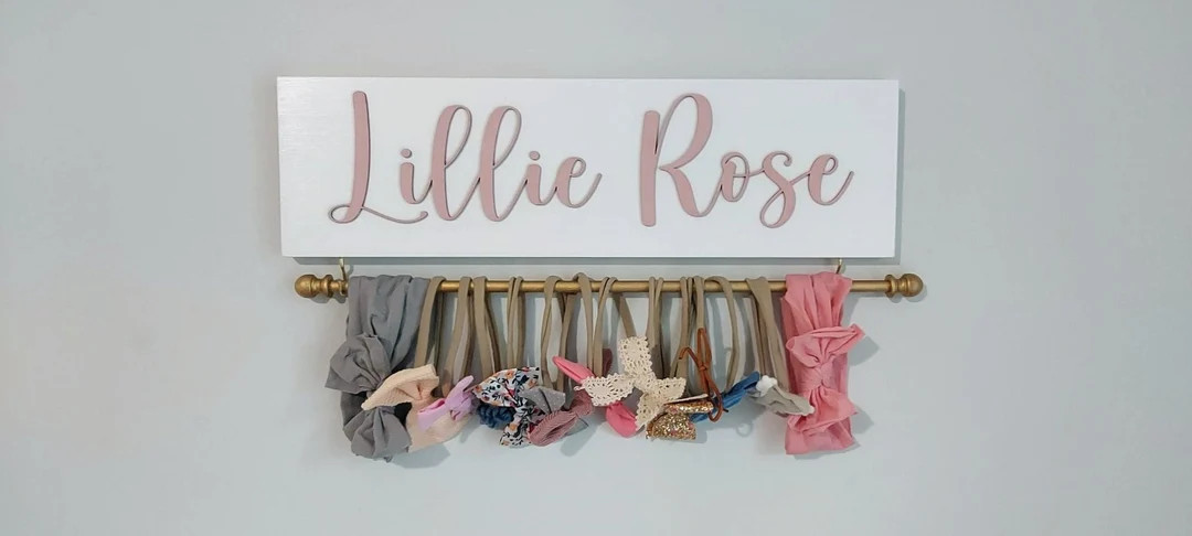 Personalized Headband Holder Bow Holder Baby Shower Gift for - Etsy | Etsy (US)