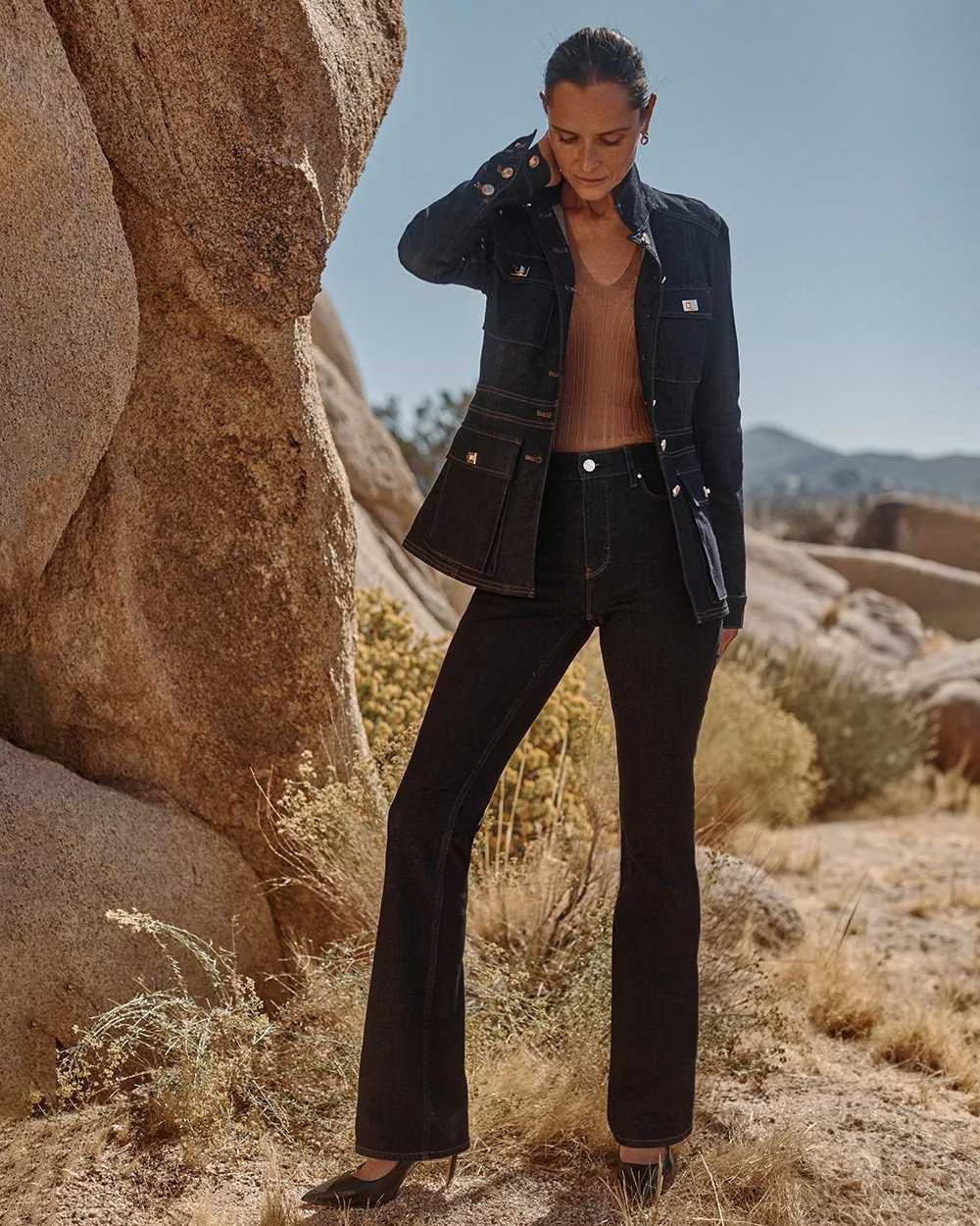 High-Rise Sculpt Skinny Flare Jeans | White House Black Market