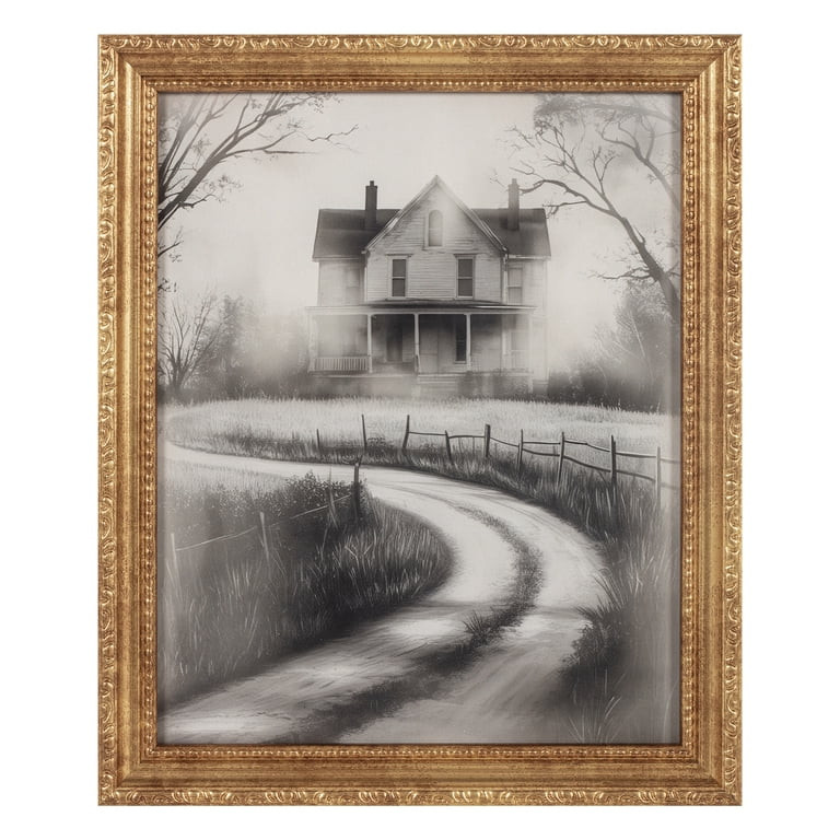 My Texas House Haunted Path Halloween Art 9x11 Framed Print Under Glass | Walmart (US)