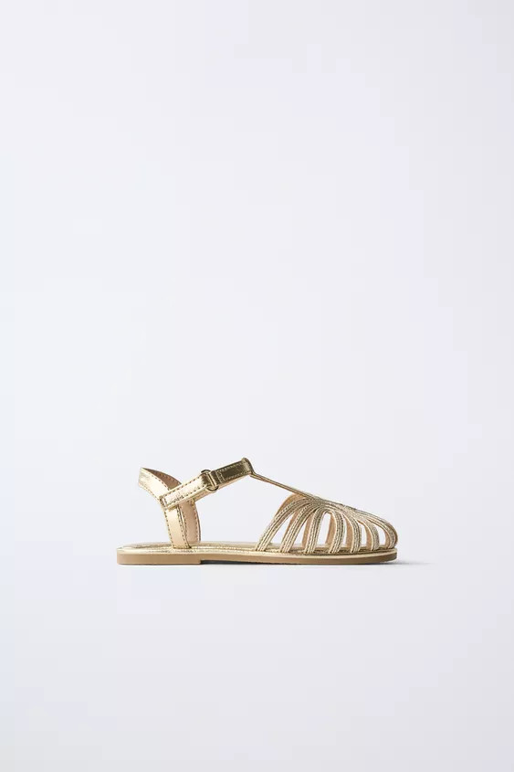 METALLIC FISHERMAN SANDALS | Zara US