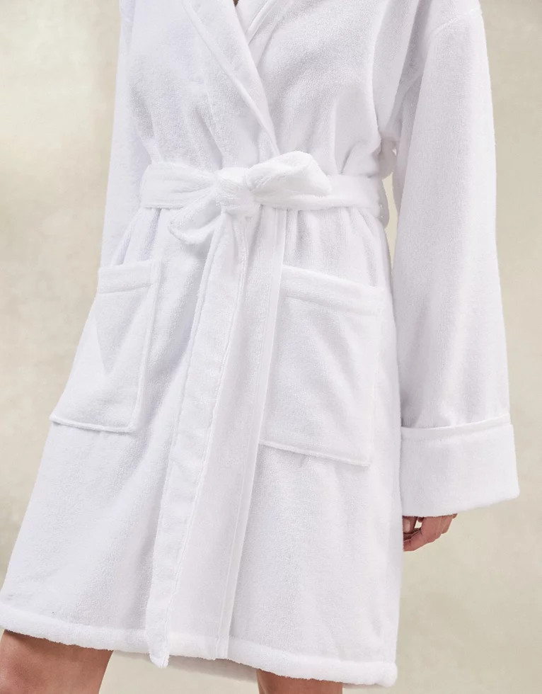 Hydrocotton Short Hooded Robe | Robes & Dressing Gowns | The White Company | The White Company (UK)