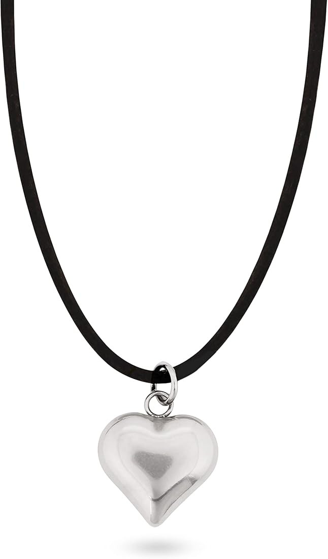 OJERRY Y2K Aesthetic Chunky Glass Puffy Heart Choker Necklace for Women Summer Essentials Teen Gi... | Amazon (US)
