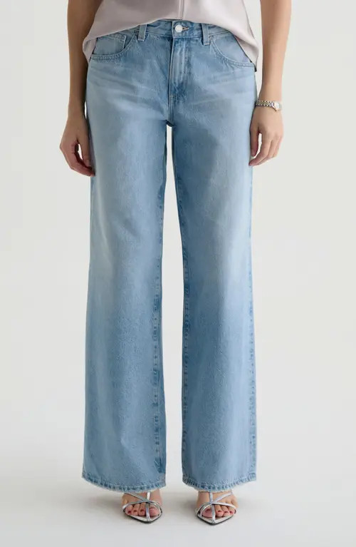 Adria Low Rise Baggy Wide Leg Jeans in Mondrian at Nordstrom, Size 23 | Nordstrom