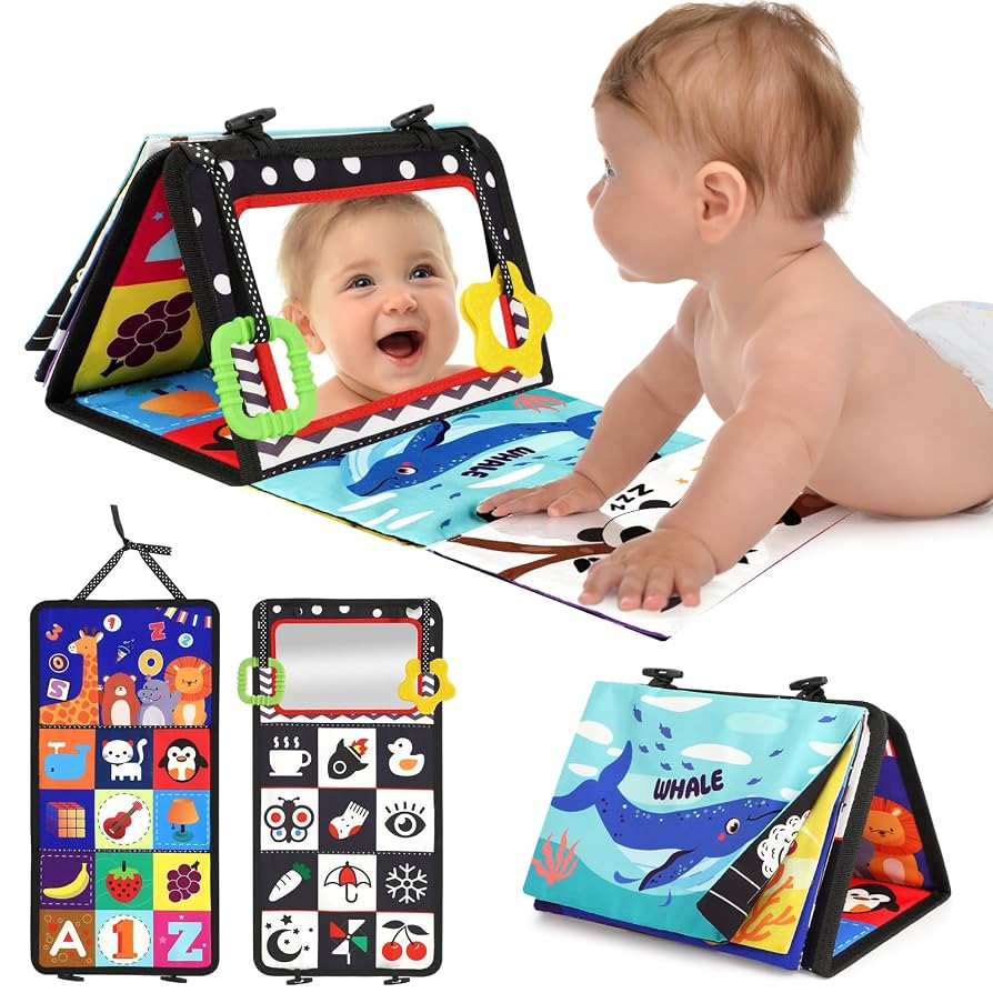 URMYWO Tummy Time Toy - Black and White High Contrast Baby Toys for Newborn - Baby Visual Stimula... | Amazon (US)