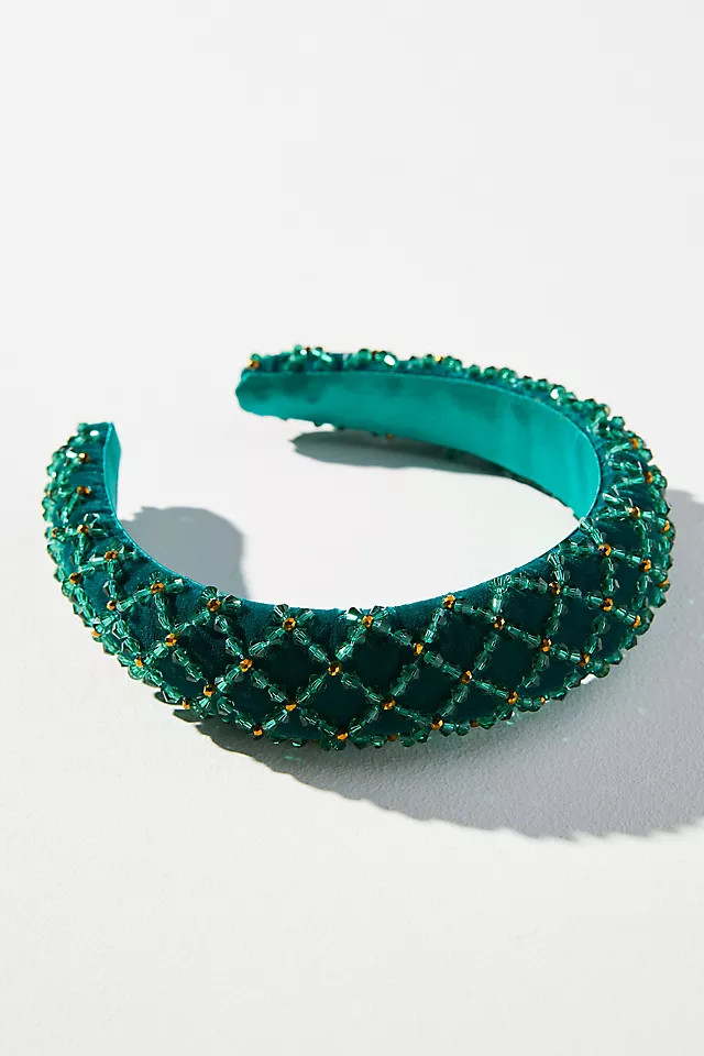 Beaded Lattice Headband | Anthropologie (US)