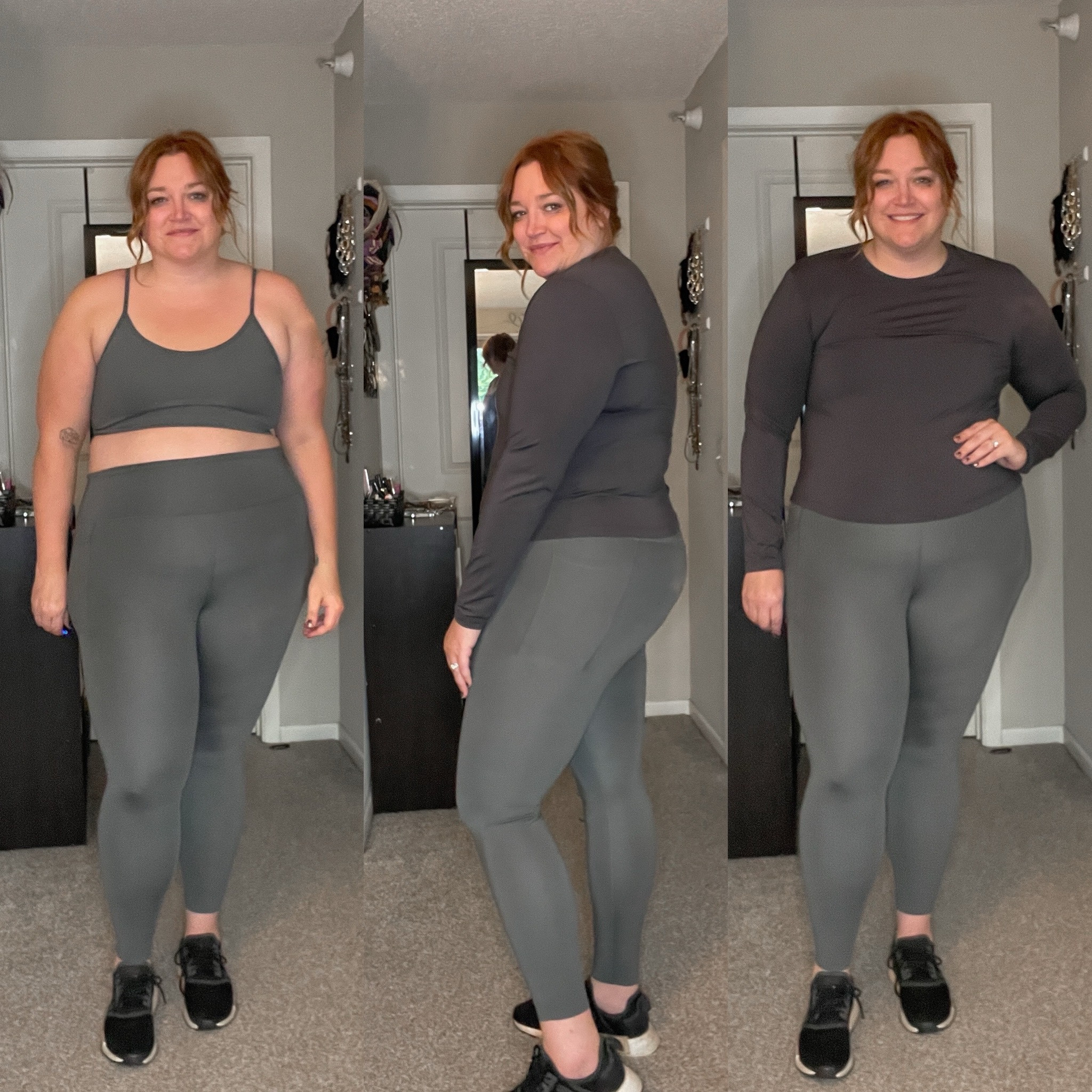 Workout matching set from H&M
40B wearing XL sports bra
16/18 top wearing XXL
18/20 bottom wearing XXL

#LTKFitness #LTKPlusSize #LTKMidsize