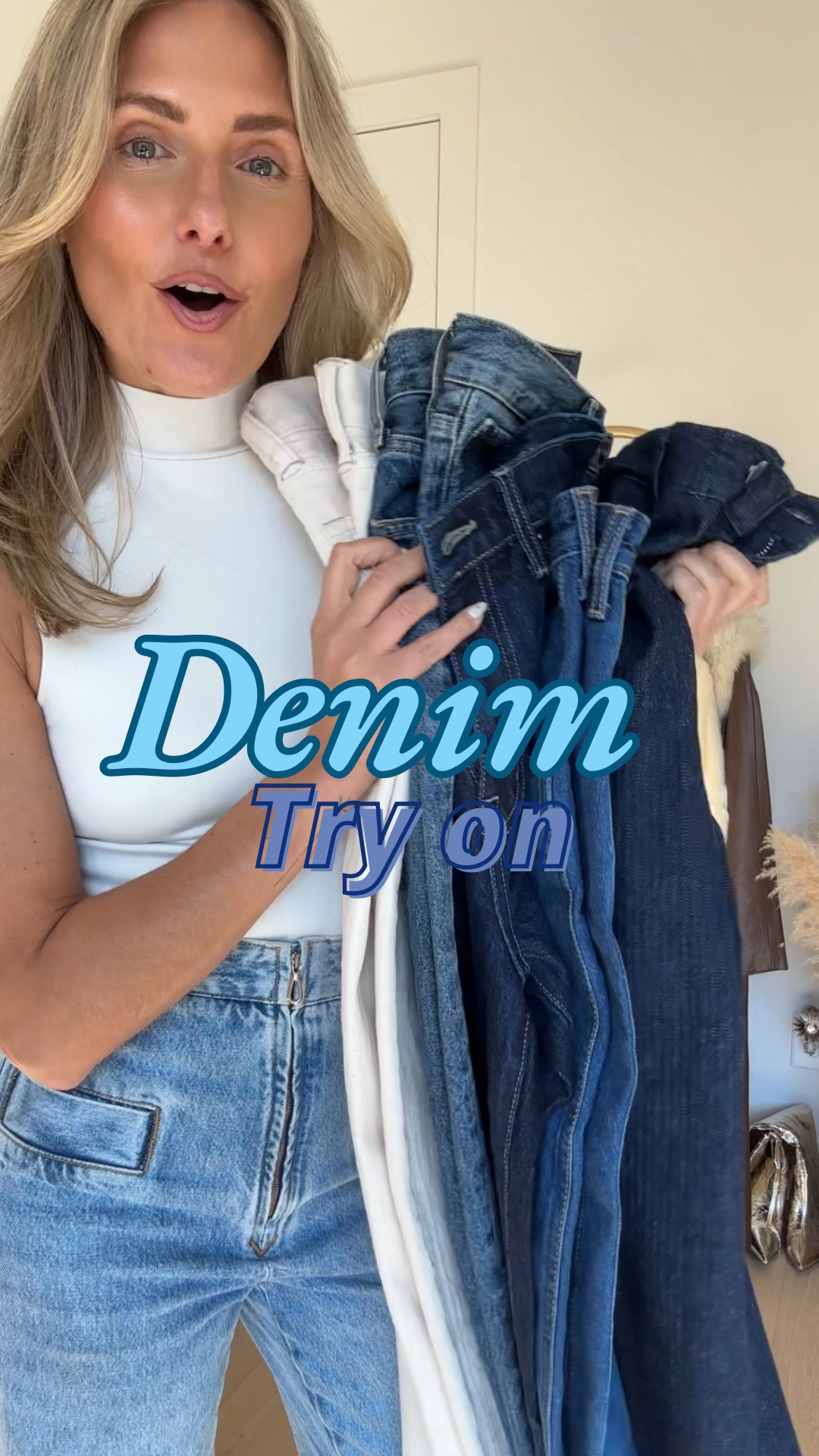 Trying on all of my favorite denim! New year, new jeans. Must have 2026 styles: wide leg, high rise, barrel, cuff, ecru and neutral! From date night to brunch and beyond!

#LTKFindsUnder100 #LTKootd #LTKgrwm