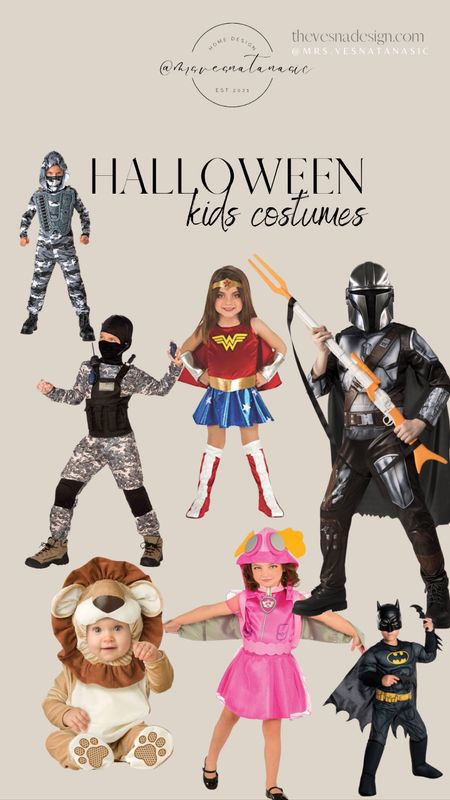 Kids Halloween Costumes from Walmart. 

Halloween. Costumes. Kids. Batman. Ninja. Super woman. Skye Paw Patrol. Lion Costume. Walmart. Walmart kids. 

#LTKSeasonal #LTKHalloween #LTKunder50