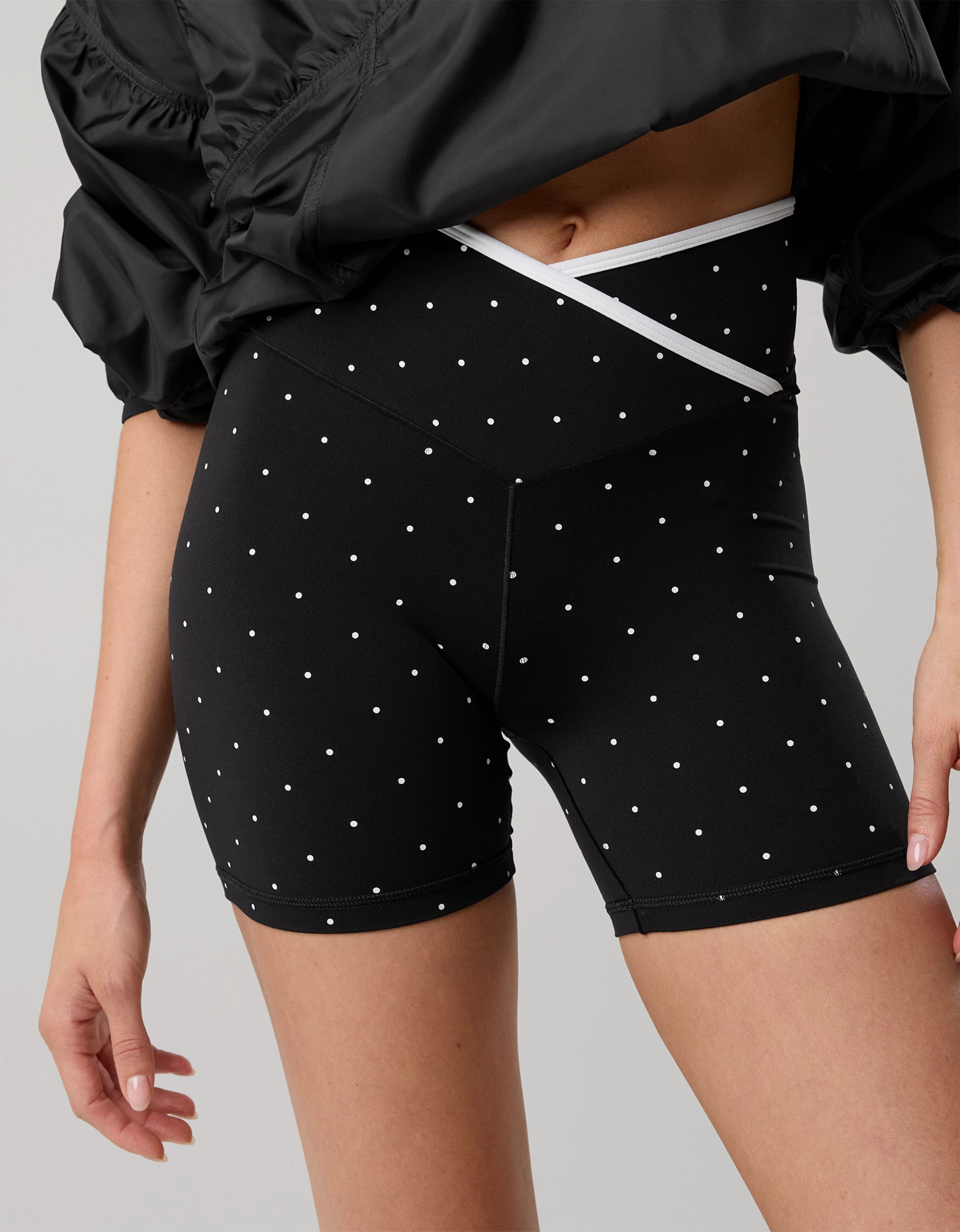 OFFLINE By Aerie Real Me Tipped Crossover High Waisted 5" Bike Short | American Eagle Outfitters (US & CA)