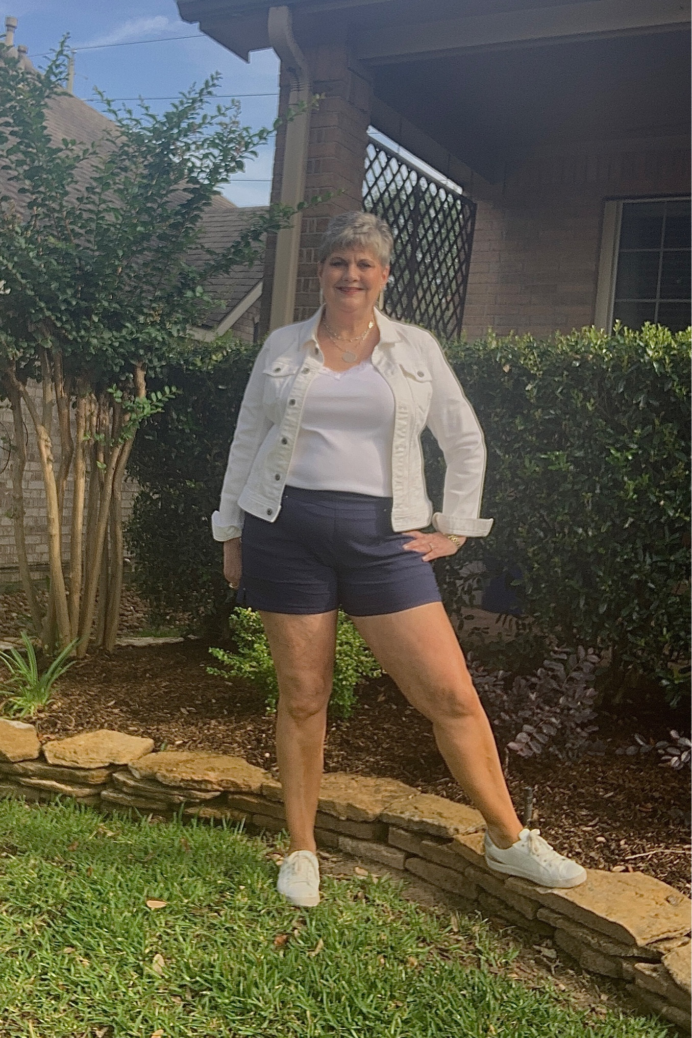 Summer classic. Shorts, tank, sneakers & a denim jacket.

#4th of july

#LTKcurves #LTKSeasonal