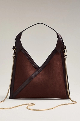 Mali + Lili Madeline Faux-Suede Triangular Mini Crossbody Bag | Anthropologie (US)