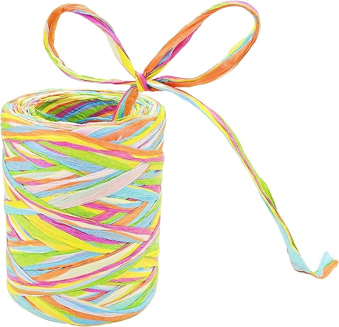 262 Feet Colored Raffia Ribbon for Gift Wrapping Crafts Party Decoration Christmas Gift Birthday,... | Amazon (US)