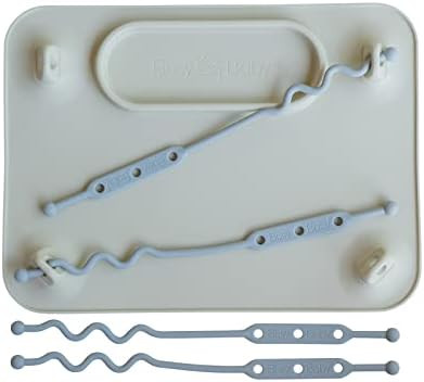 Busy Baby Silicone Placemat - Built-in Suction Cups - 4 Toy Tethers for Babies Toddlers and Kids ... | Amazon (US)