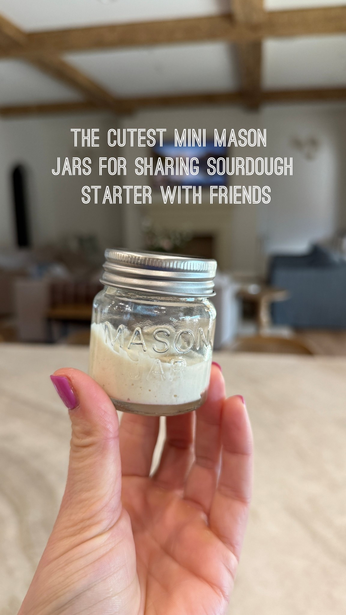 I love sharing sourdough starter with friends and family nearby. I keep cute mini jars in my pantry for the occasion. #sourdough 