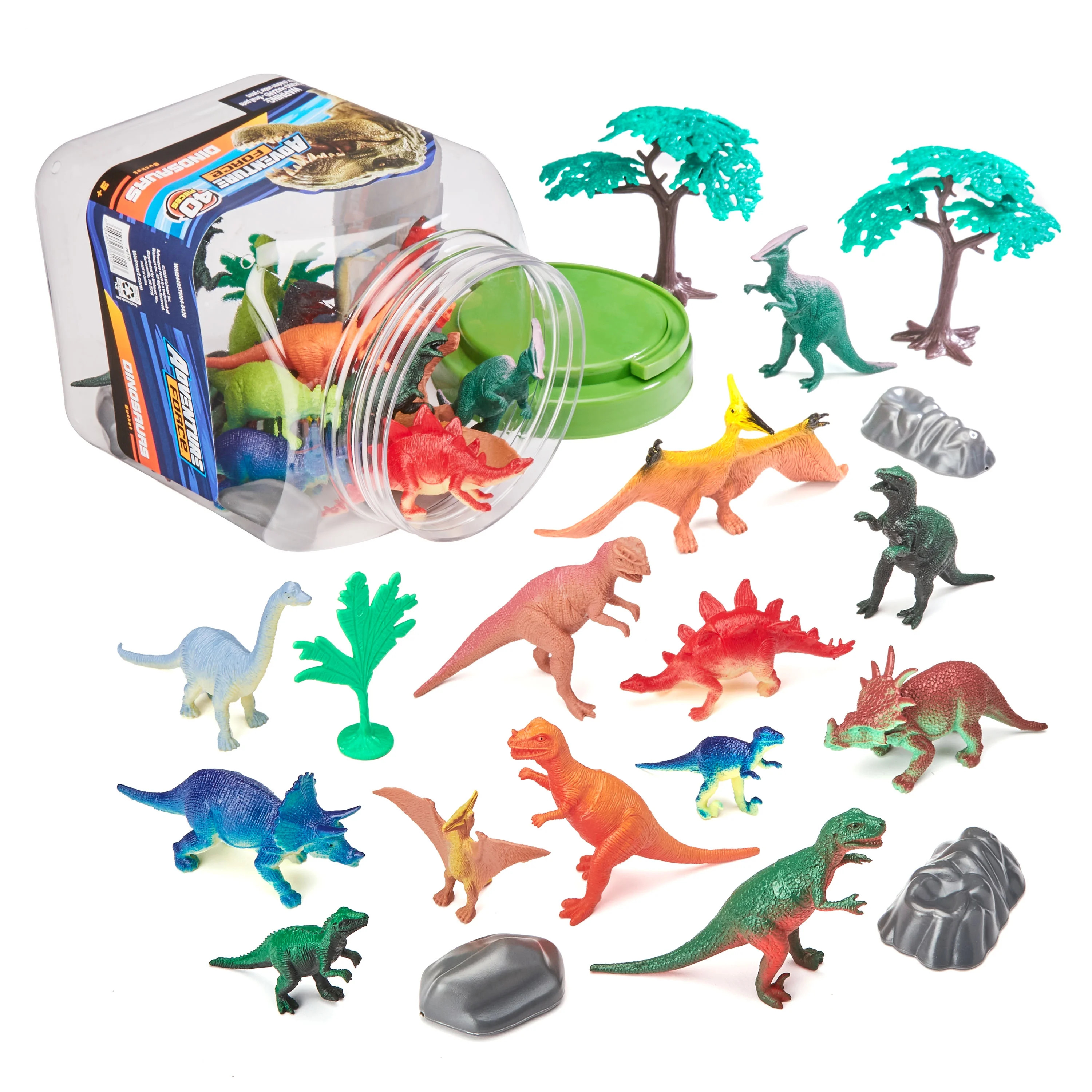Adventure Force 40-Piece Jumbo Bucket Play Set, Dinosaurs | Walmart (US)