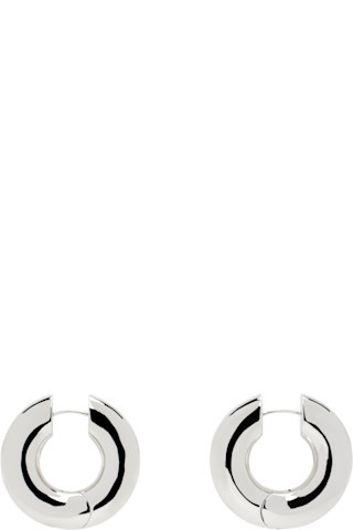 Laura Lombardi - Silver Large Terra Hoop Earrings | SSENSE
