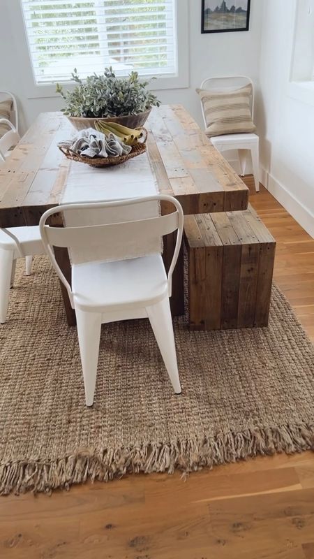 This rug is an excellent option for a dining nook!  I love the texture and interest it brings to the space!

#LTKFind #LTKhome #LTKstyletip