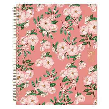 2026 Blue Sky Bespoke Letterpress Camellia 8.5" x 11" Calendar Year Weekly & Monthly Planner, | Staples