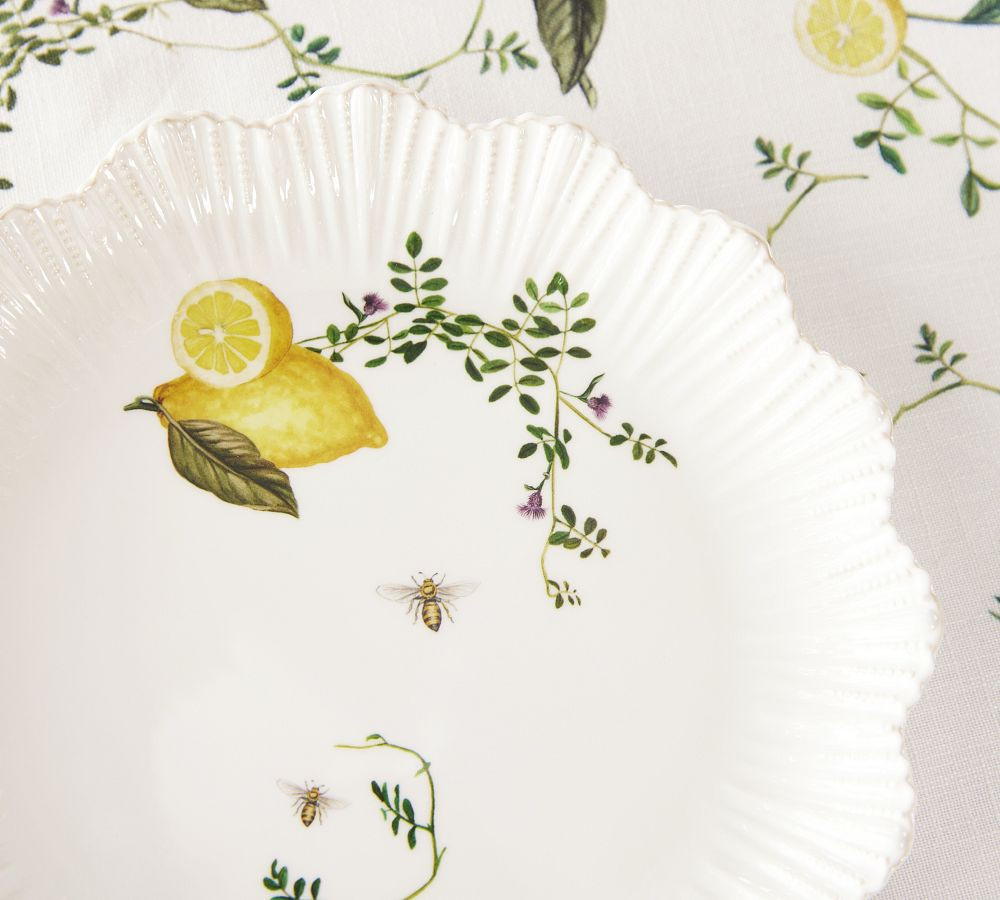 Monique Lhuillier Fluted Melamine 16-Piece Dinnerware Set | Pottery Barn (US)
