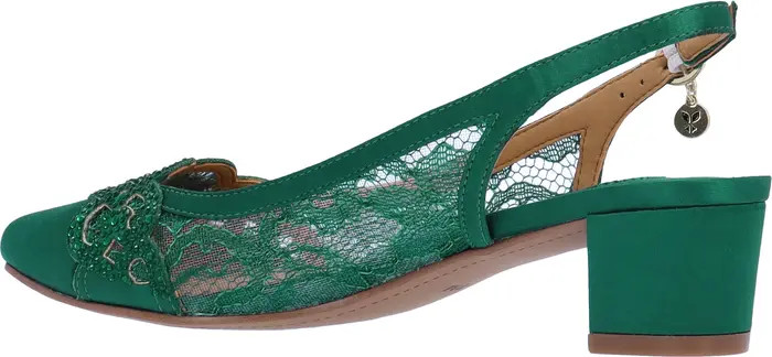 Faleece Crystal Embellished Slingback Pump (Women) | Nordstrom