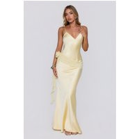 She's A Dream Satin Maxi Dress Yellow | Hello Molly (US)