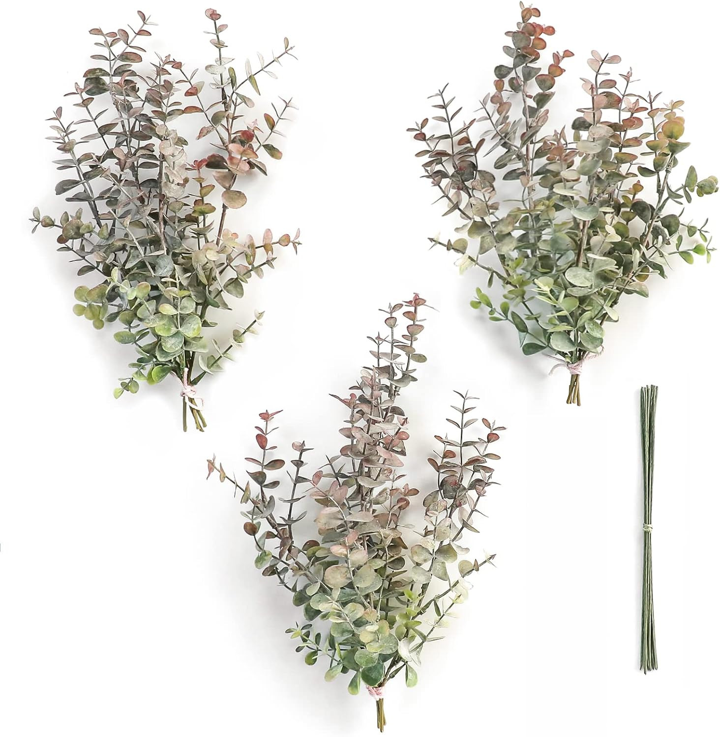 floroom Artificial Spiral Eucalyptus Stems Faux Greenery Spray, 3pcs Best Filler Fake Plants for ... | Amazon (US)