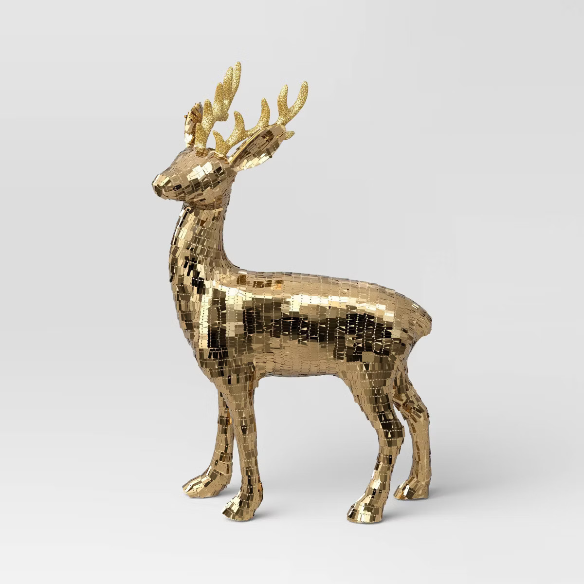 Christmas Sequin Standing Deer Decor Gold - Wondershop™ | Target
