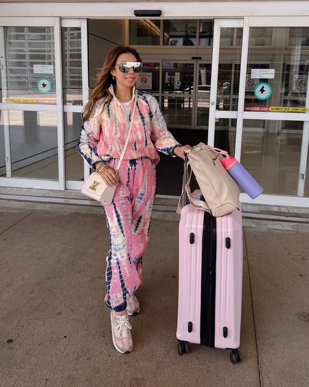 Herstory Llani pink tie dye quilted matching set 💖💙 (sized up to M for cozy fit) #styleofsam #traveloutfit

#LTKshoecrush #LTKtravel #LTKitbag