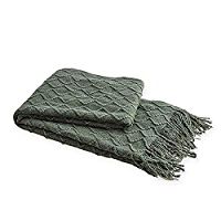SunStyle Home Throw Blanket for Couch Sofa Bed, Decorative Knitted Blanket(50x60inch) with Tassel... | Amazon (US)