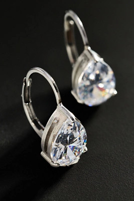 Demi-Fine Pear Crystal Earrings | Anthropologie (US)