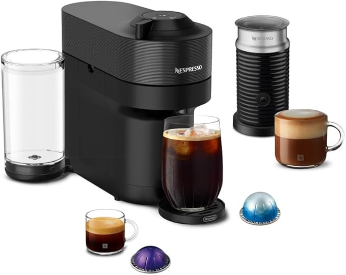 Nespresso Vertuo Pop+ Coffee and Espresso Machine by De'Longhi with Aeroccino Milk Frother, Liquo... | Amazon (US)