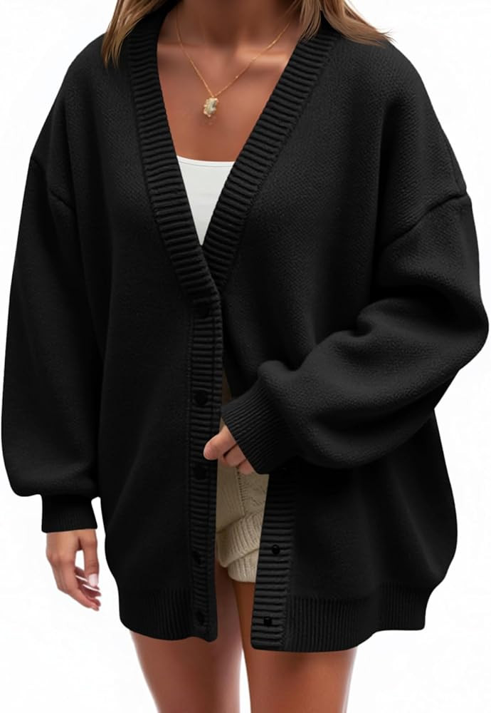 Cicy Bell Womens Oversized Chunky Cardigan Sweaters Trendy Button Down Knit Sweater 2025 Fall Win... | Amazon (US)