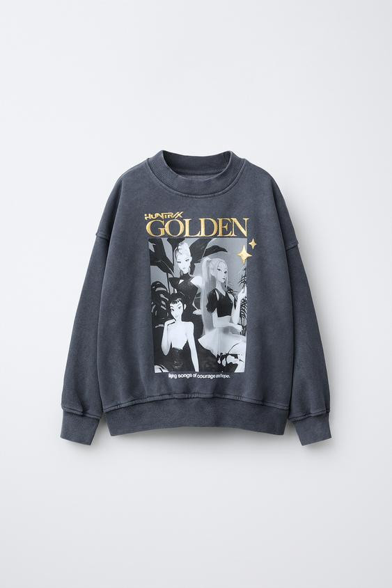 WASHED EFFECT SWEATSHIRT KPOP DEMON HUNTERS™ NETFLIX © | Zara US