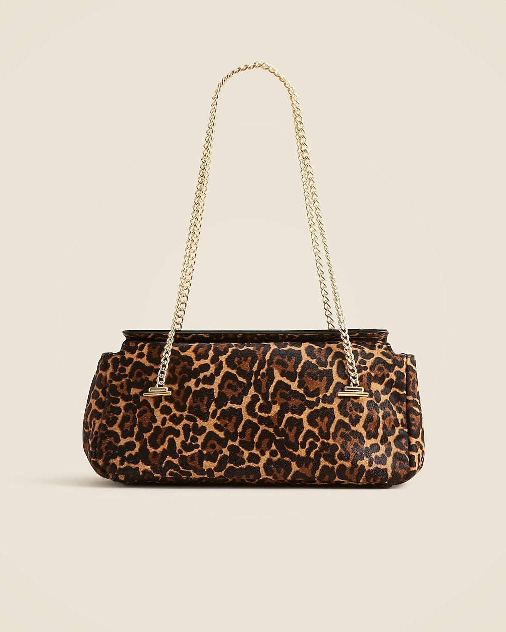 Chain-strap bag in leopard-print calf hair | J. Crew US