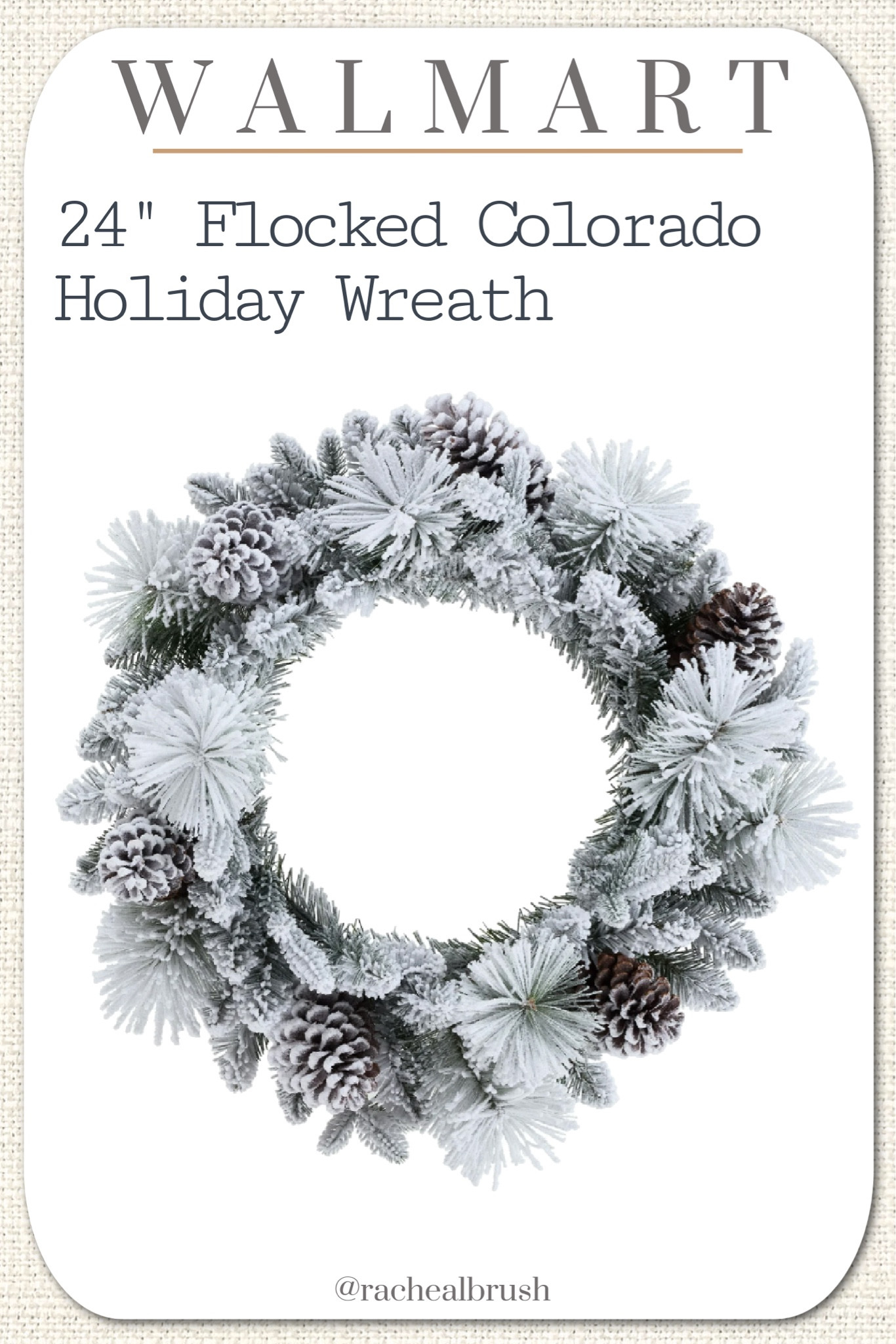 Flocked artificial Christmas wreath. 24” 
Colorado holiday wreath. 

Holiday time, flocked wreath, artificial wreath, pine cone wreath, holiday decor, door wreath 

#LTKSeasonal #LTKHome #LTKFindsUnder50