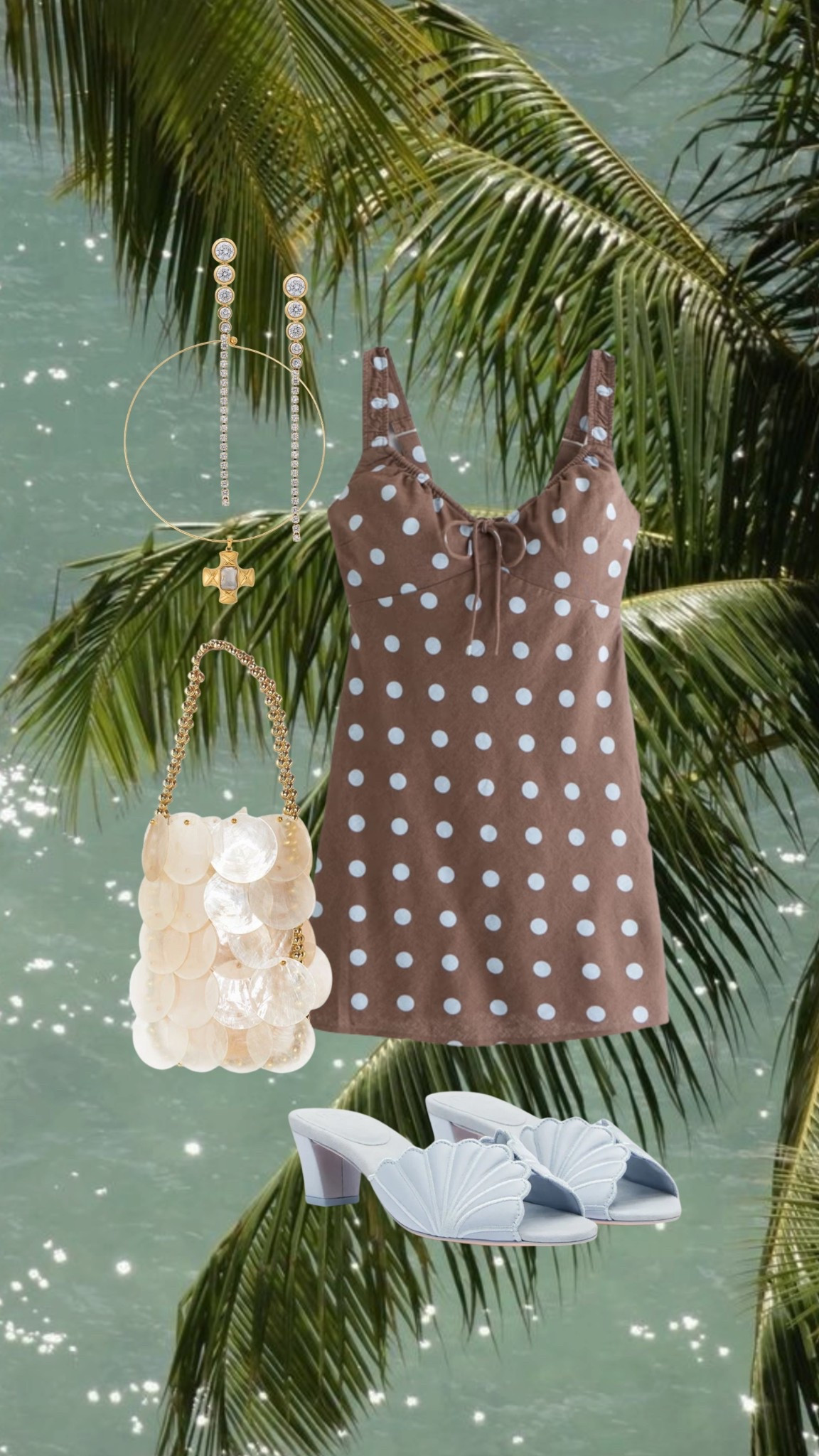 What to wear! Vacation of bachelorette party dinner vibes. Love this dress from Abercrombie and shell details on shoes and bag! Necklace code BRE15

#bacheloretteparty #bresheppard #vacationstyle #minidress #summervibes