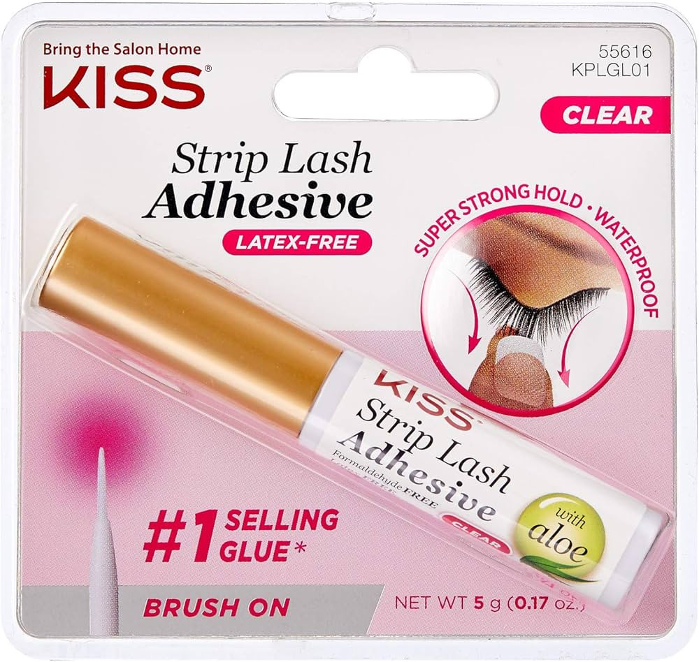 KISS Strip Eyelash Adhesive, Clear 0.176 Oz KPLGL01 (5 Pack) | Amazon (US)