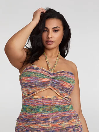 Marli Sweater Knit Halterneck Top - Gabrielle Union x FTF - Fashion To Figure | Fashion To Figure