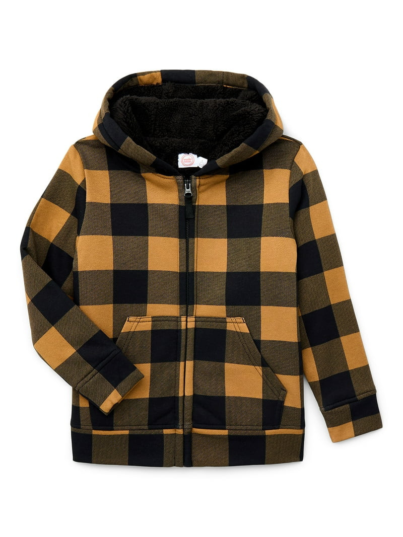 Wonder Nation Boys Kid Tough Hoodie with Long Sleeves, Sizes 4-18 & Husky | Walmart (US)