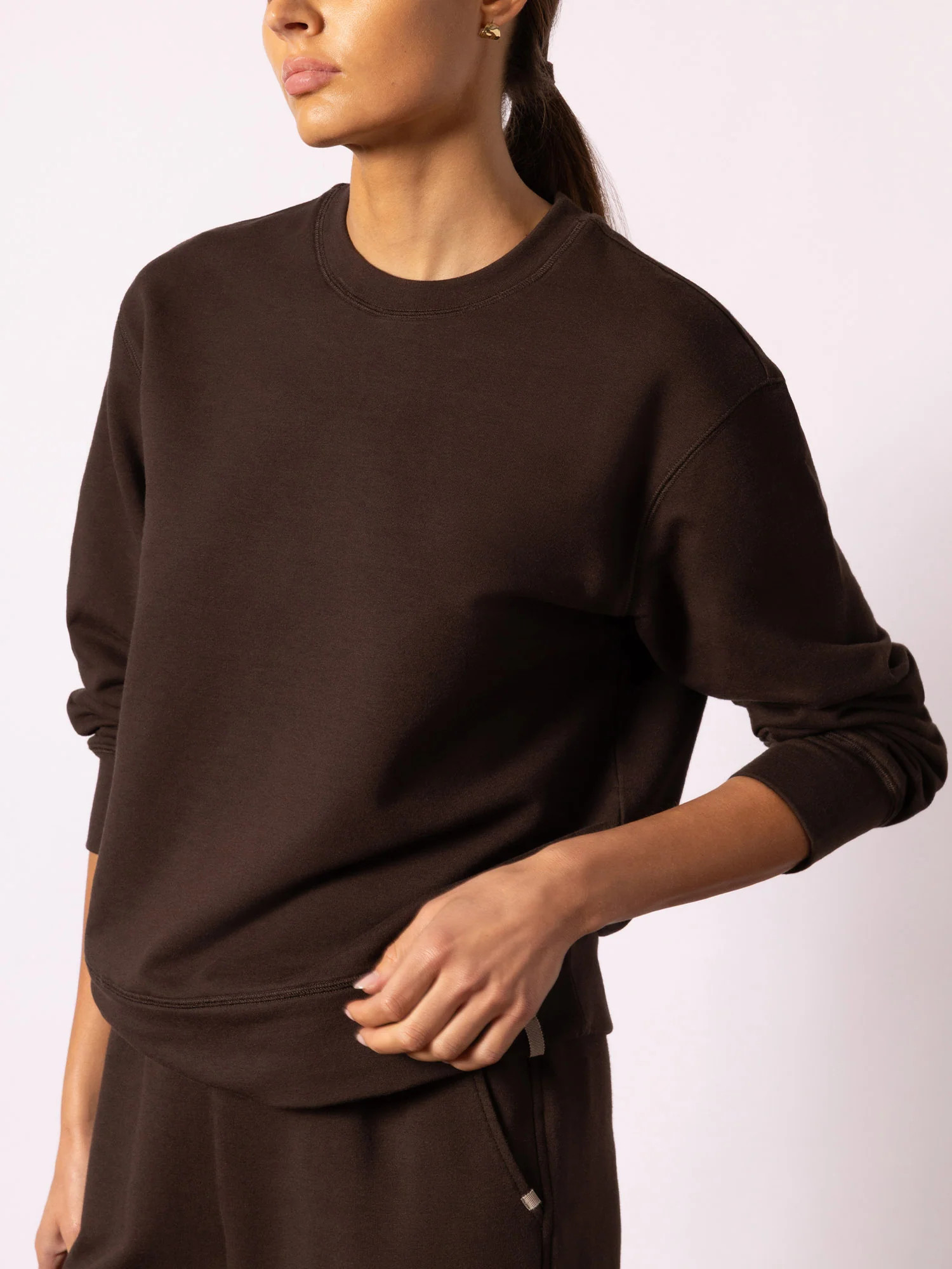 Brown Cashmere Sweatshirt | Brochu Walker | Brochu Walker