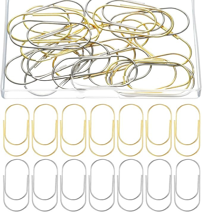Jumbo Big Paper Clips, 20PCS 2Inch Oversized Jumbo Wide Planner Giant Paper Clip Planner Papers C... | Amazon (US)