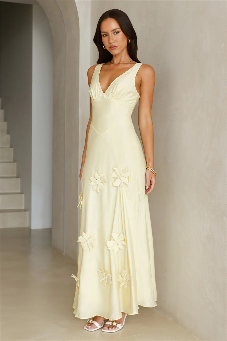 Juicy Floral Maxi Dress Yellow | Hello Molly (US)