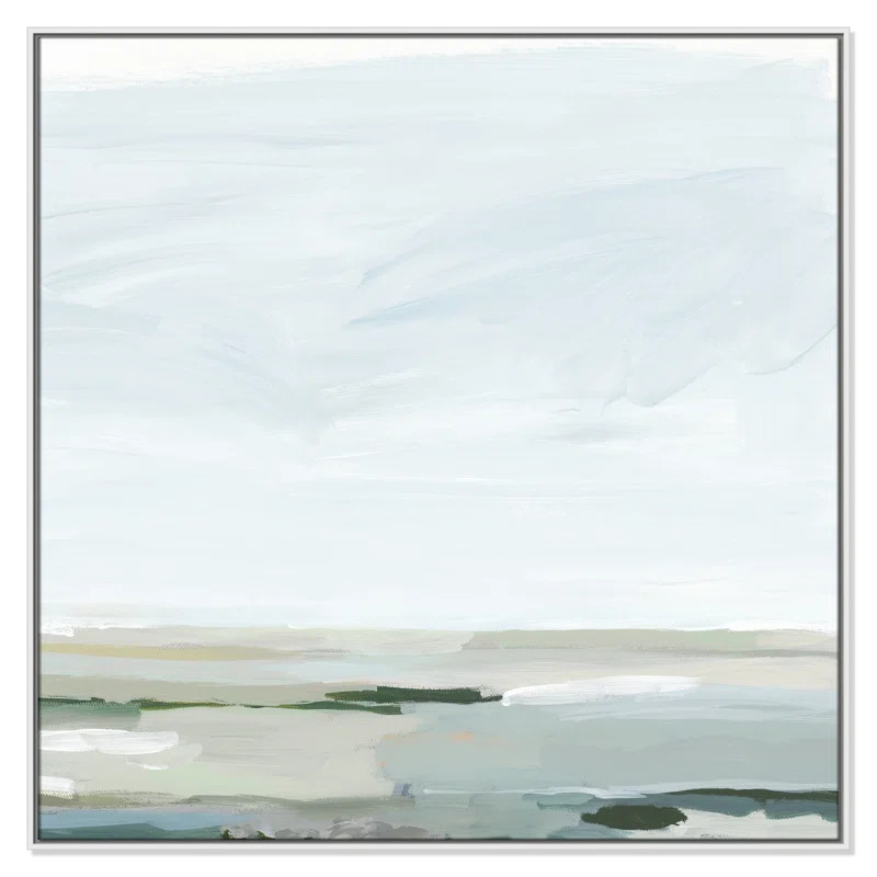 Pure Stillness - Floater Frame Painting Print on Canvas | Wayfair North America