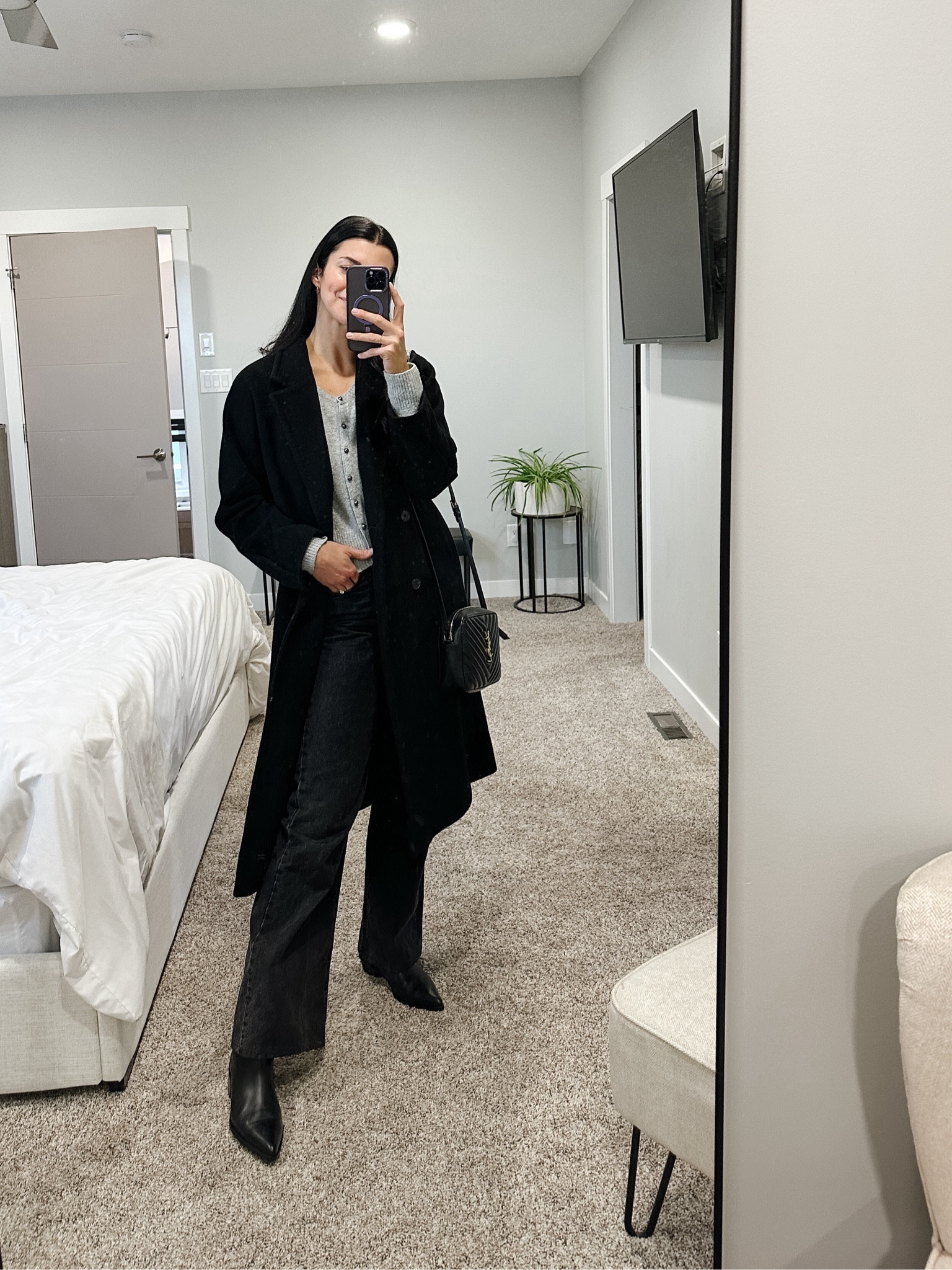 Jeans and boots winter outfit. Black western boots 

#LTKshoecrush