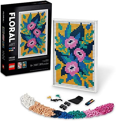 LEGO Art Floral Art 31207 Botanical Building Set; Wall Decor DIY Kit for Adults (2,870 Pieces) | Amazon (US)
