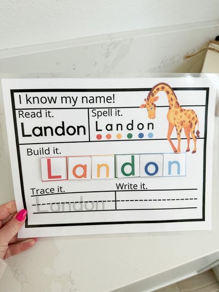 Dry erase name mat // name tracing // toddler activity 

#LTKunder50 #LTKfamily #LTKkids
