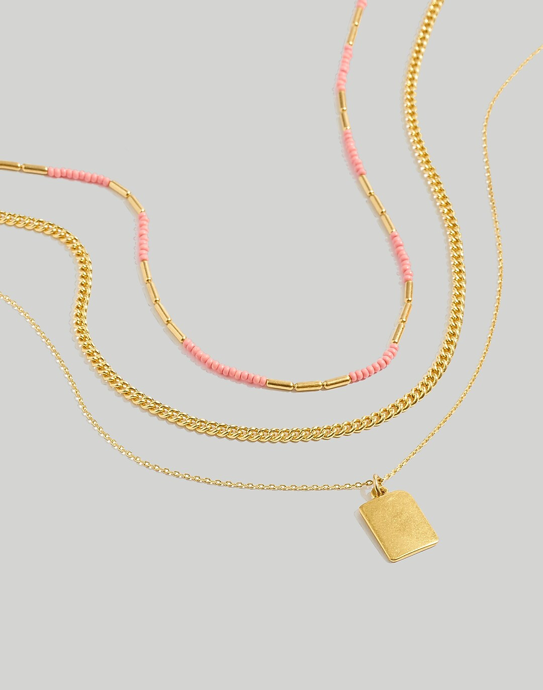 Three-Piece Freshwater Pearl Seed Bead Necklace Set | Madewell