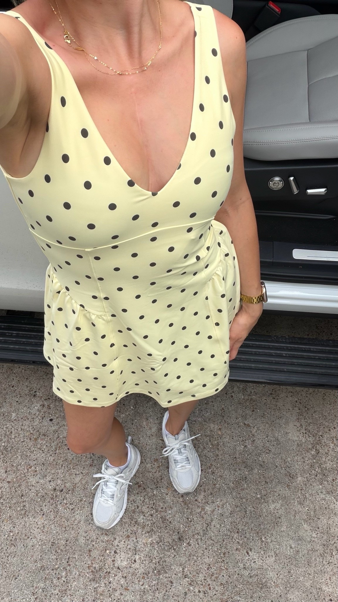 Outfit of the day!! Wearing a S in this tennis dress! Built in pads and shorts that you can pull down to pee!

#LTKmomlife #LTKgrwm #LTKdayinmylife