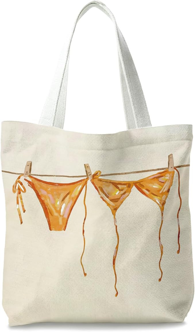 Beachy Blue Coastal Tote Bag, Gifts for Women, Tote Bags for Women, Reusable Shopping Bags | Amazon (US)