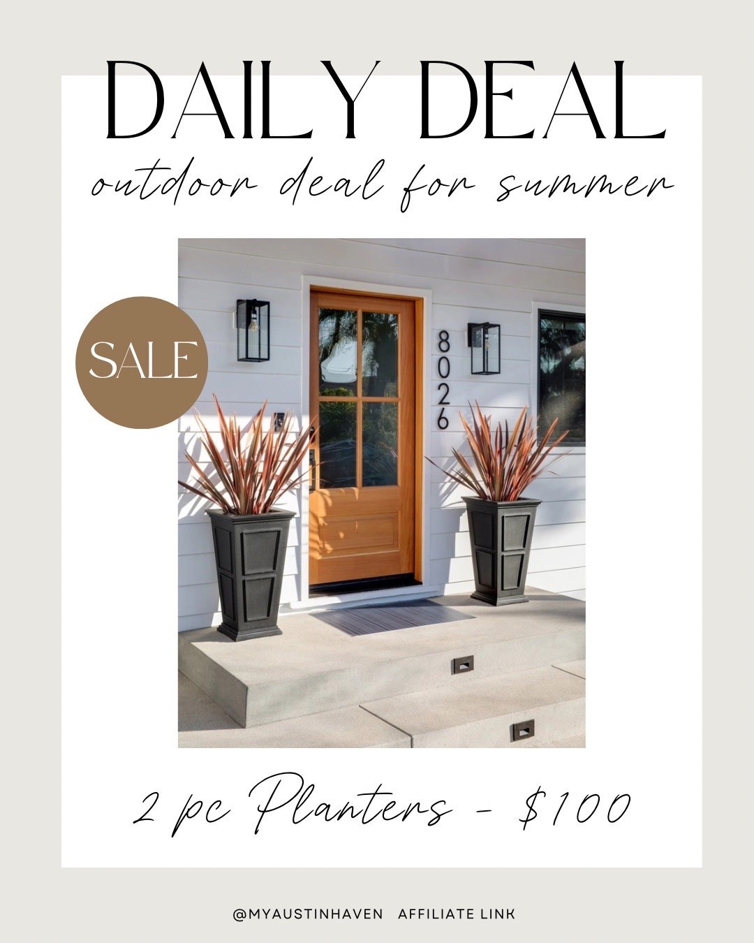 Daily Deal ✨ Outdoor Planters on SALE 🌴👏🏼 2 for $100!

Outdoor Sale, Planters, Planter Pots, Wayfair Sale, Patio Decor, Front Porch

#LTKHome #LTKSeasonal #LTKSaleAlert